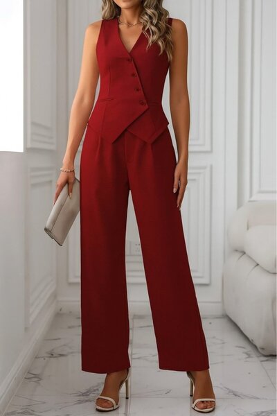 DRESSIFY WOMEN’S FASHION Γυναικείο Σετ δύο τεμαχίων με μηδενικό μανίκι σταυρω...
