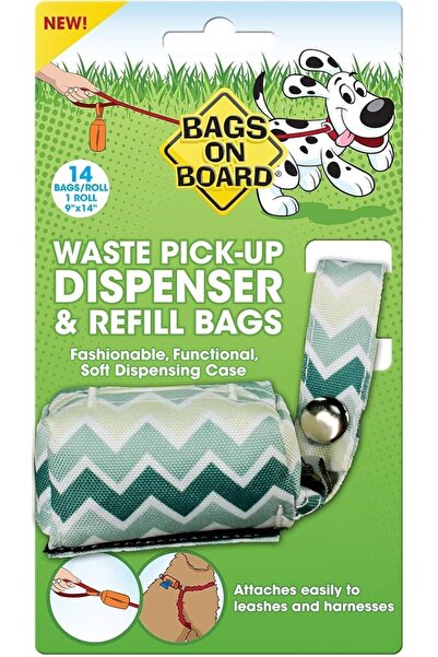 Bags on Board Dog Waste Bag Dispenser Chevron Fabric