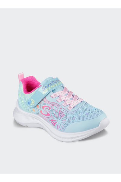 SKECHERS حذاء رياضي للفتيات من جيرلز جامبستر 2.0 بحزام لاصق عند الكاحل