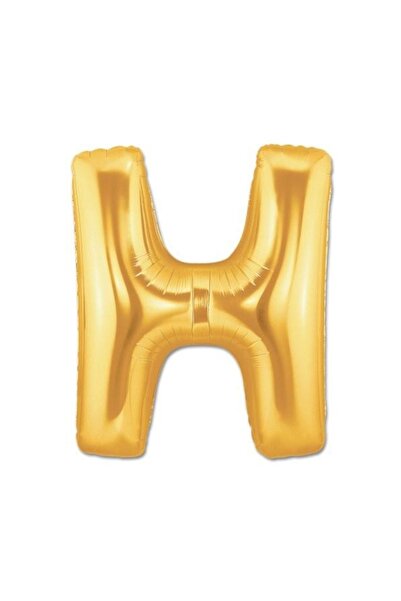 FTA TİCARET Gold Foil Letter H Balloon 1 Meter
