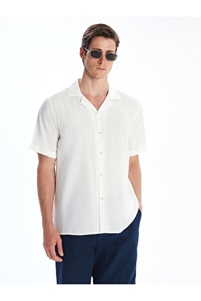 LC Waikiki Nevavm Regular Fit Resort Collar Men's Shirt with Difference