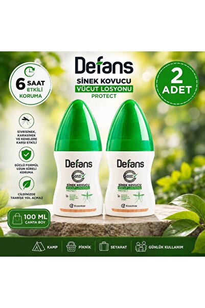Defans Sinek Kovucu Vücut Losyonu 100 ml 2'Li Set