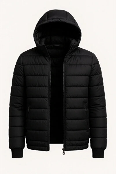 Simala Men's Puffer Jacket with Hooded Zippers, Water Repellent, Quilted Lini...