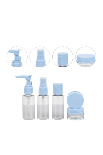 Generic Brand 5-Piece Travel Refill Bottle Set 30 ml Transparent Carrying Case Bag Pieces