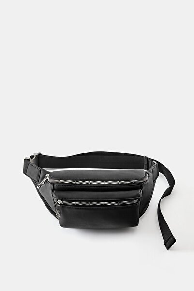 Pull & Bear Dokulu bel çantası