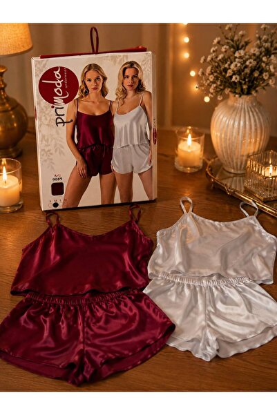 Primoda Underwear İP ASKILI ŞORTLU SATEN TAKIM