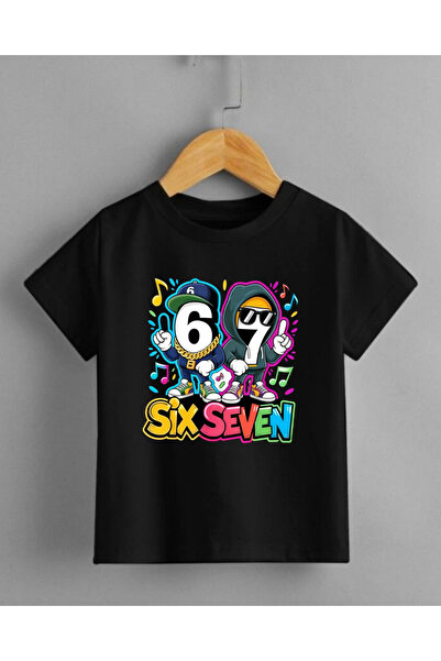 haha Six Seven Printed T-Shirt for Boys