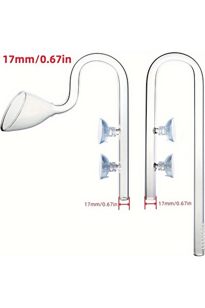 Choice 17mm Aquarium Equipment Glass Inlet and Outlet Water Inlet Trumpet Out...