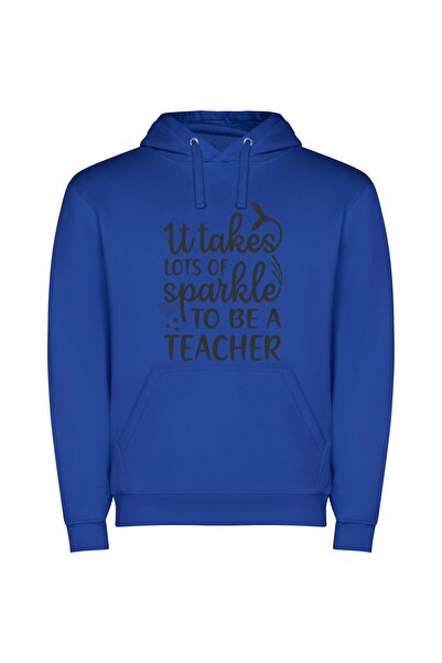 iLovePrints Teacher: Sparkling Light of Education Φούτερ με κουκούλα σε χρώμα...