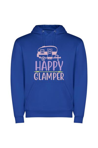 iLovePrints Glamper Joyride Φούτερ με κουκούλα σε χρώμα Μπλε