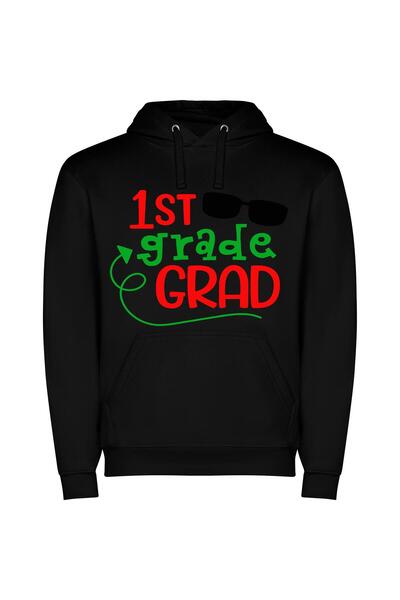 iLovePrints Grad's Sign and Kids Φούτερ με κουκούλα σε χρώμα Μαύρο
