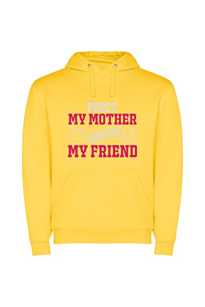 iLovePrints Everlasting Maternal Love Φούτερ με κουκούλα σε χρώμα Κίτρινο