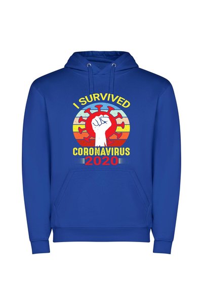 iLovePrints : Surviving the Chronicles Φούτερ με κουκούλα σε χρώμα Μπλε