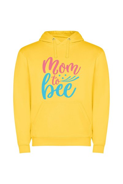 iLovePrints Blooming Maternal Masterpiece Φούτερ με κουκούλα σε χρώμα Κίτρινο