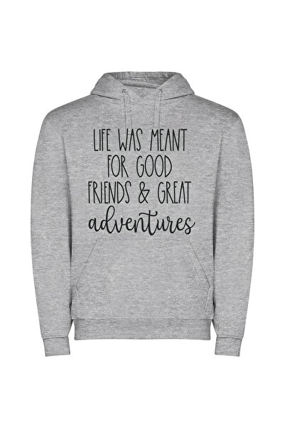 iLovePrints Boundless Adventures, Lifelong Friends Φούτερ με κουκούλα σε χρώμ...