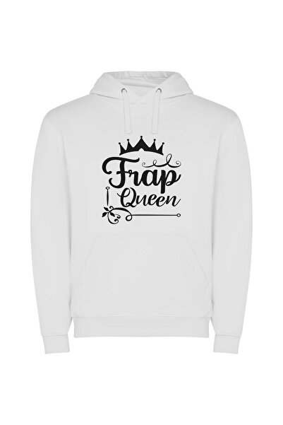 iLovePrints Crown of Fae Elegance Φούτερ με κουκούλα σε χρώμα Λευκό