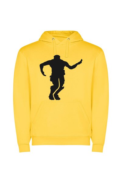 iLovePrints Monochrome Athletic Form Φούτερ με κουκούλα σε χρώμα Κίτρινο