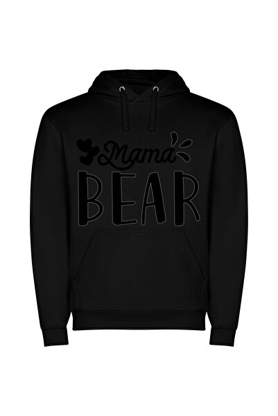 iLovePrints Hanna-Barbera Mama Bear Logo Φούτερ με κουκούλα σε χρώμα Μαύρο