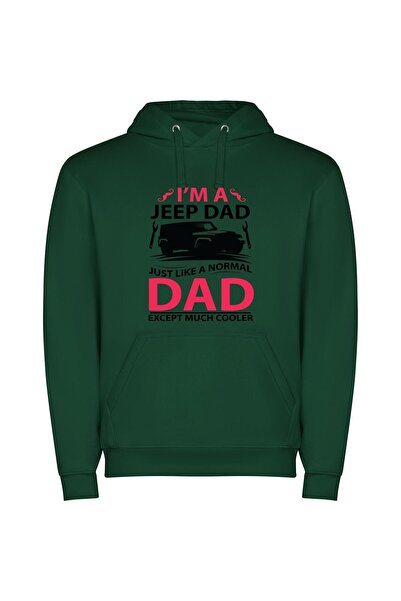 iLovePrints Dashing Dad's Dadaist Delight Φούτερ με κουκούλα σε χρώμα Πράσινο