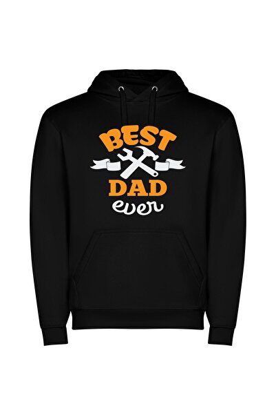 iLovePrints Dad Energy Supreme Φούτερ με κουκούλα σε χρώμα Μαύρο