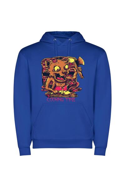 iLovePrints Nightmarish Animal Artistry Φούτερ με κουκούλα σε χρώμα Μπλε