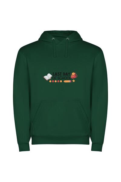 iLovePrints Vintage Academia's Finale Φούτερ με κουκούλα σε χρώμα Πράσινο