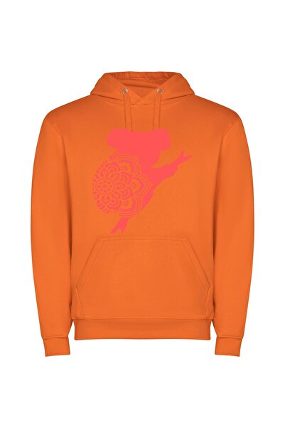 iLovePrints Floral Elegance: Silhouette Art Φούτερ με κουκούλα σε χρώμα Πορτο...