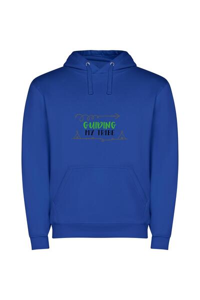 iLovePrints Sunrise Tribe Guide Φούτερ με κουκούλα σε χρώμα Μπλε