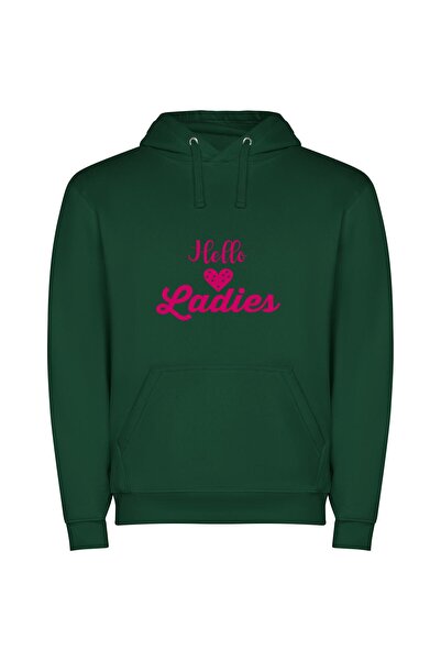 iLovePrints Pretty in Pink Greetings Φούτερ με κουκούλα σε χρώμα Πράσινο