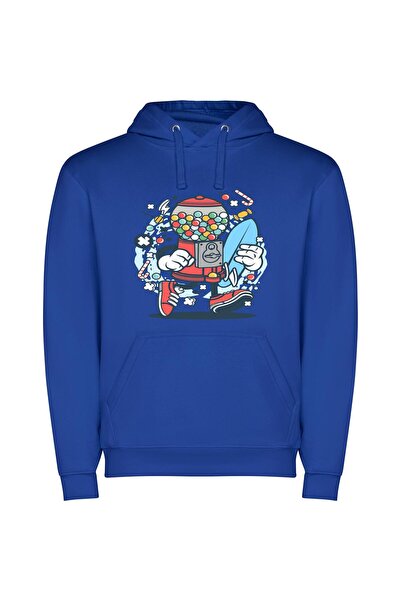 iLovePrints Candy Reflections: Retro Digital Illustration Φούτερ με κουκούλα ...