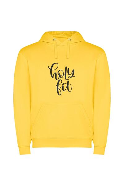 iLovePrints Sacred Ink: Fit Elegance Φούτερ με κουκούλα σε χρώμα Κίτρινο
