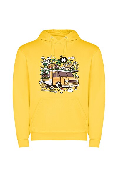 iLovePrints Sushi Wheels: Japanese Food Truck Φούτερ με κουκούλα σε χρώμα Κίτ...