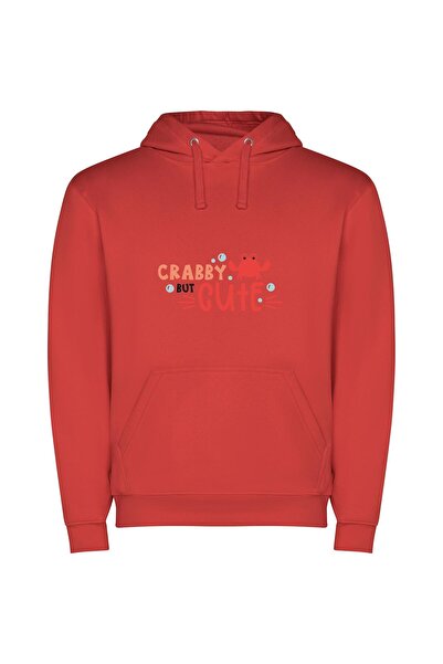 iLovePrints Crabcore Cutie Collection Φούτερ με κουκούλα σε χρώμα Κόκκινο