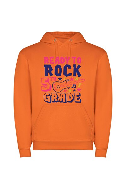 iLovePrints 5D Rock Star Kids Φούτερ με κουκούλα σε χρώμα Πορτοκαλί