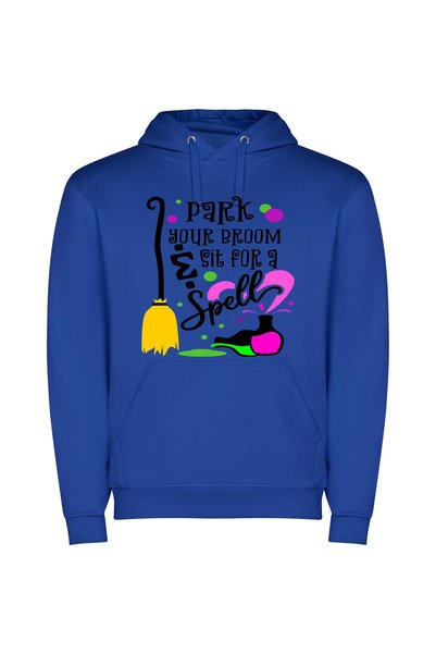 iLovePrints Neon Night Artistry Φούτερ με κουκούλα σε χρώμα Μπλε