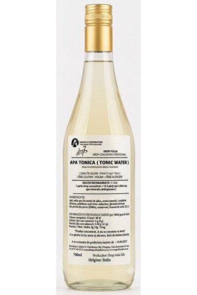 Drop Italia Sirop Concentrat Apa Tonica ( Tonic Water ) 700ml, Dilutie 1:13.5