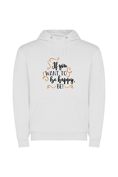iLovePrints Euphoric Bliss: Embrace Happiness! Φούτερ με κουκούλα σε χρώμα Λευκό