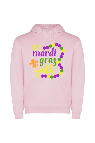 iLovePrints Mardi Gras Extravaganza: SVG Bliss Φούτερ με κουκούλα σε χρώμα Ροζ