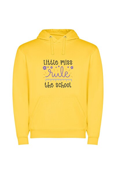 iLovePrints Reign of Little Miss Φούτερ με κουκούλα σε χρώμα Κίτρινο