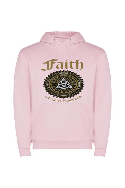 iLovePrints Gilded Occult Faith: Aesthetic Φούτερ με κουκούλα σε χρώμα Ροζ