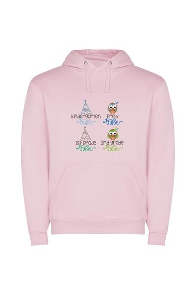 iLovePrints Whimsical Owl Tee Collection Φούτερ με κουκούλα σε χρώμα Ροζ