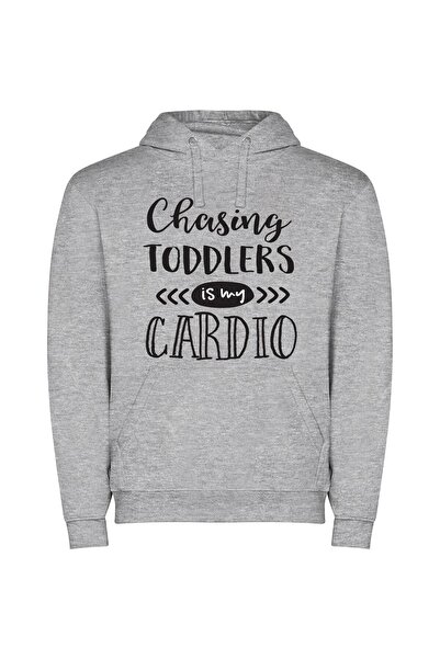 iLovePrints Toddler's Sassy Fitness Journey Φούτερ με κουκούλα σε χρώμα Γκρι