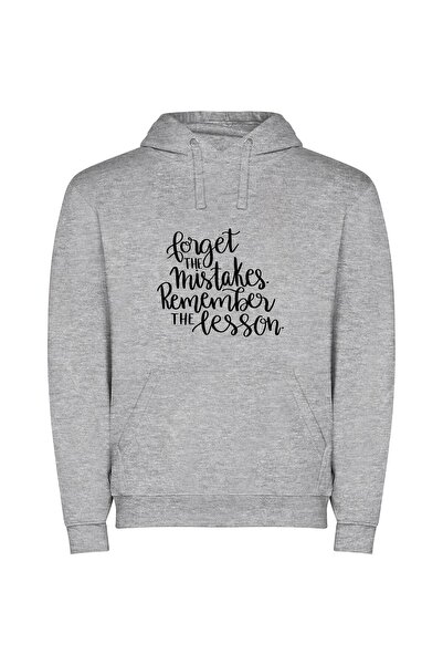 iLovePrints Mistake: Lesson Learned Φούτερ με κουκούλα σε χρώμα Γκρι