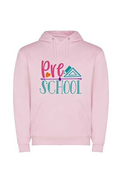 iLovePrints School Love Arrow Φούτερ με κουκούλα σε χρώμα Ροζ