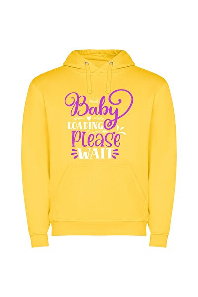 iLovePrints Purple Bliss: Precise & Adorable Φούτερ με κουκούλα σε χρώμα Κίτρινο