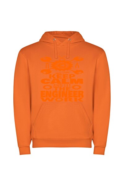 iLovePrints Serenity in Engineering Φούτερ με κουκούλα σε χρώμα Πορτοκαλί