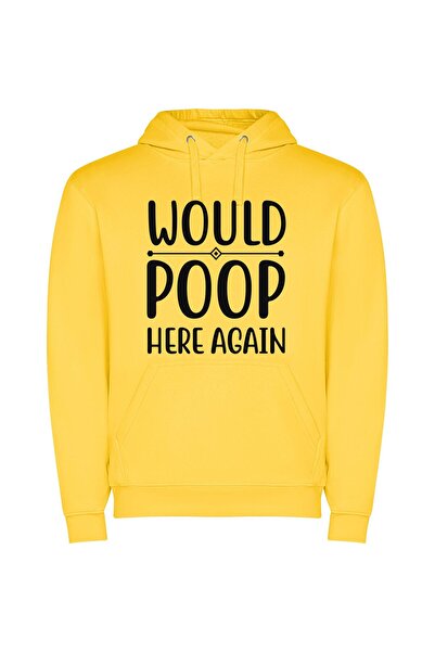 iLovePrints Colorless Feedback: Poop Edition Φούτερ με κουκούλα σε χρώμα Κίτρινο