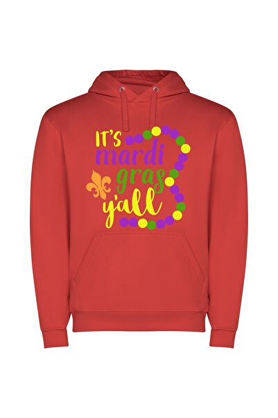 iLovePrints Mardi Gras Extravaganza: SVG Bliss Φούτερ με κουκούλα σε χρώμα Κό...