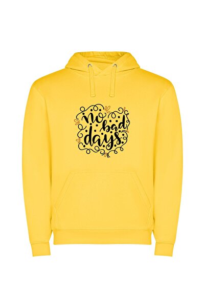 iLovePrints Elevated Monochrome Lettering: No Bad Days Φούτερ με κουκούλα σε ...