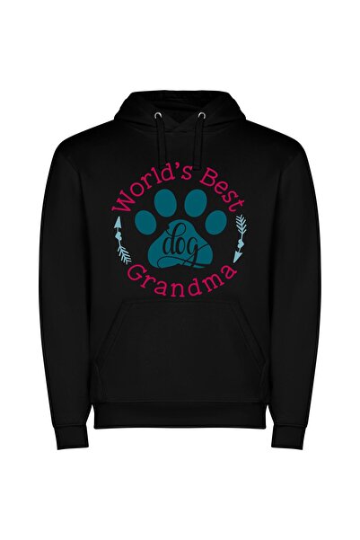 iLovePrints Pawfect Grandma Wanda's Awww! Φούτερ με κουκούλα σε χρώμα Μαύρο